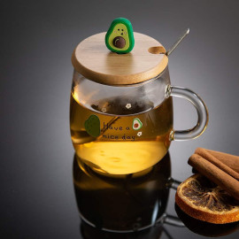 Чаша с лъжица и капаче - Авокадо