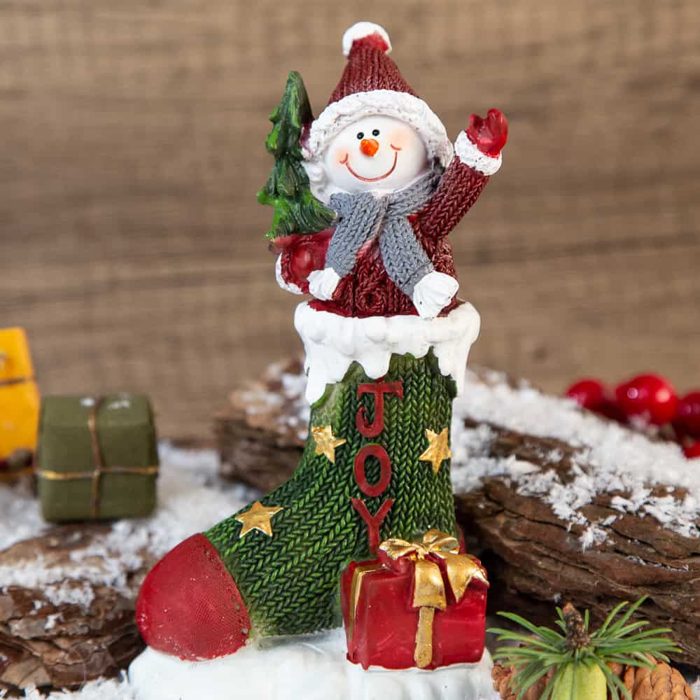Коледна декорация - Чорап със Снежен човек