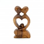 Дървена статуетка на влюбени 10 см
