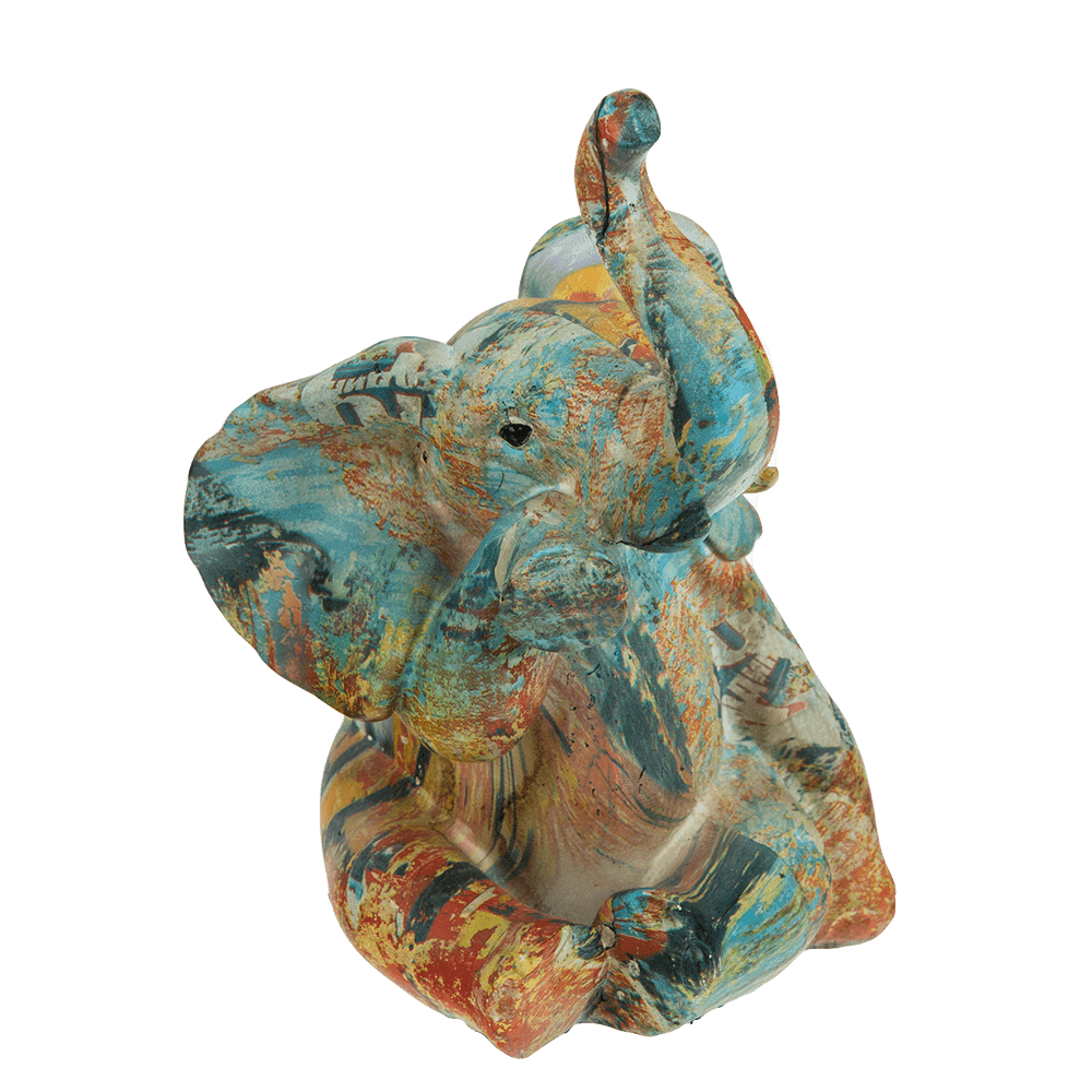 Декоративна статуетка - цветен Слон