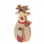 Дървена декорация - Елен с малко еленче