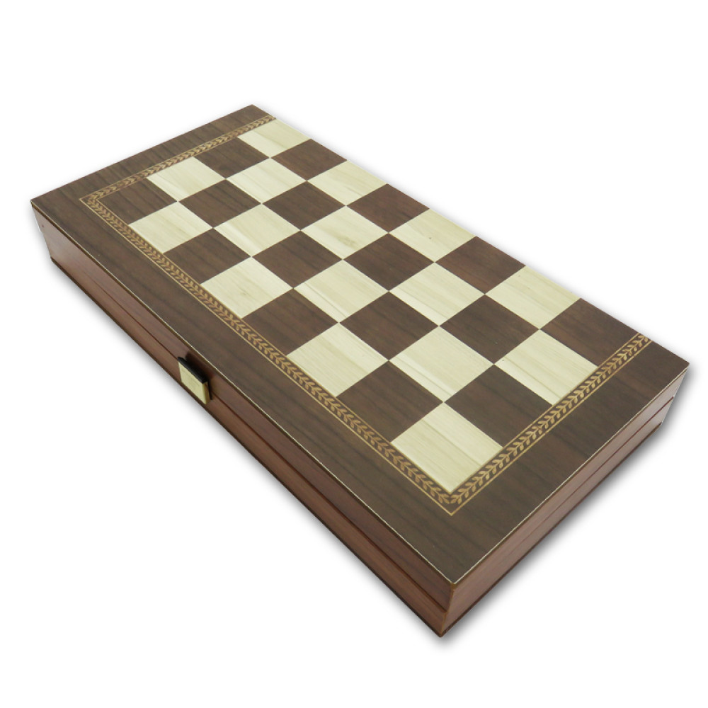 Дървена табла и шах 19х38 Manopoulos - Маслина