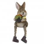 Великденска декорация с висящи крака - Зайче с кошница