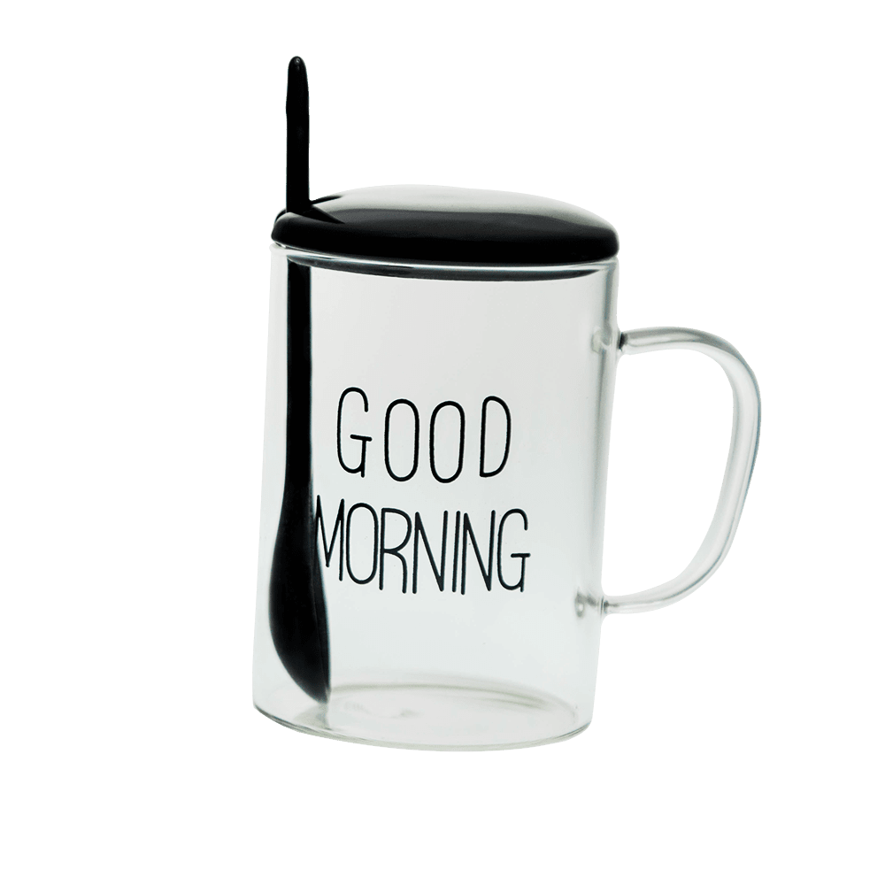 Чаша с лъжица и капаче - Good Morning