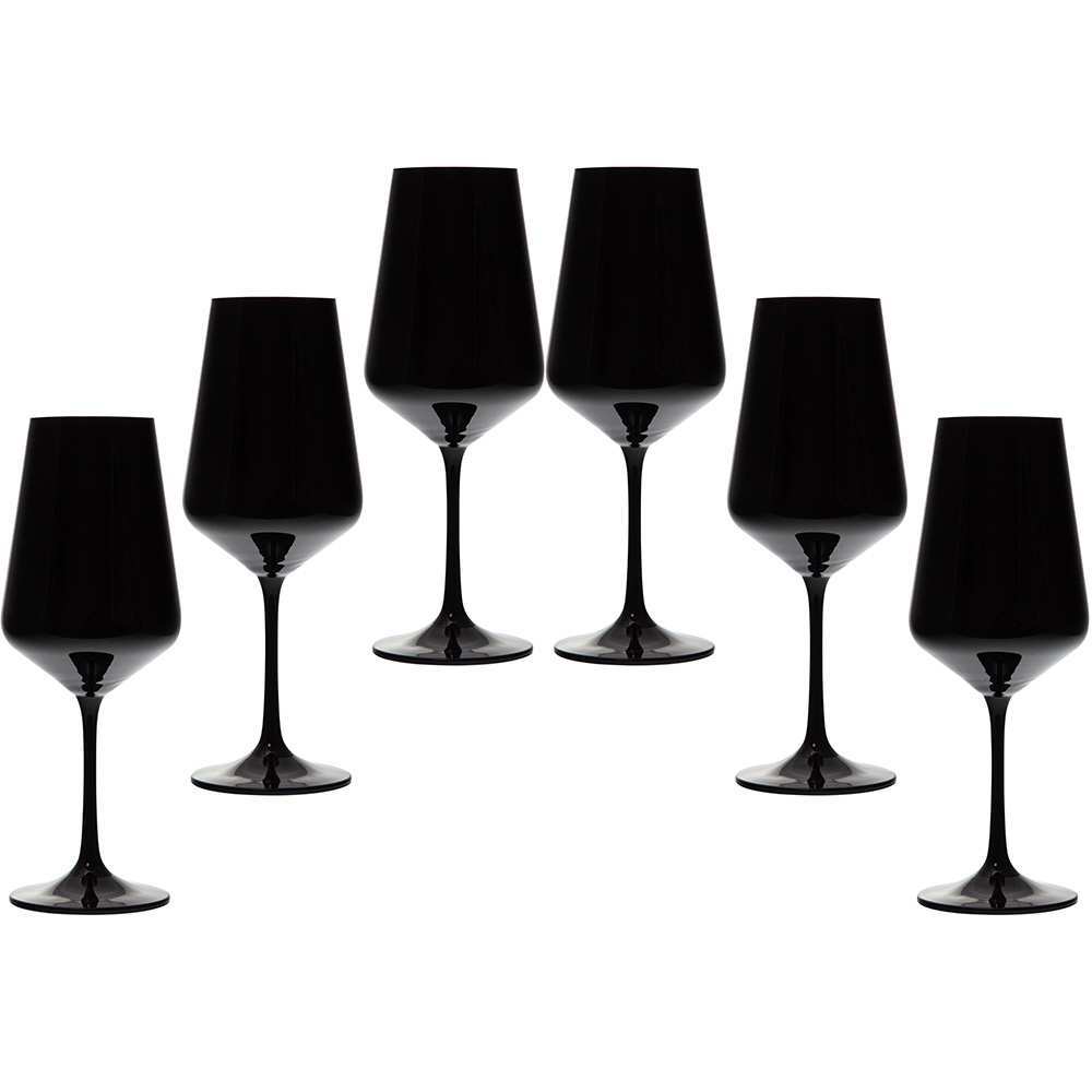 Комплект 6 броя чаши за бяло вино 350 мл - Black Sandra