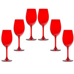 Комплект  6 чаши за вино червени  250 мл - Силвия