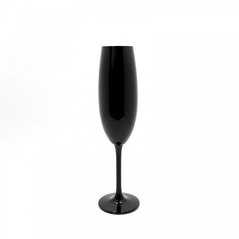 Комплект 6 броя чаши за шампанско 220 мл - Black