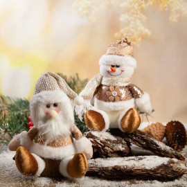 Коледна декорация - Дядо Коледа в златно